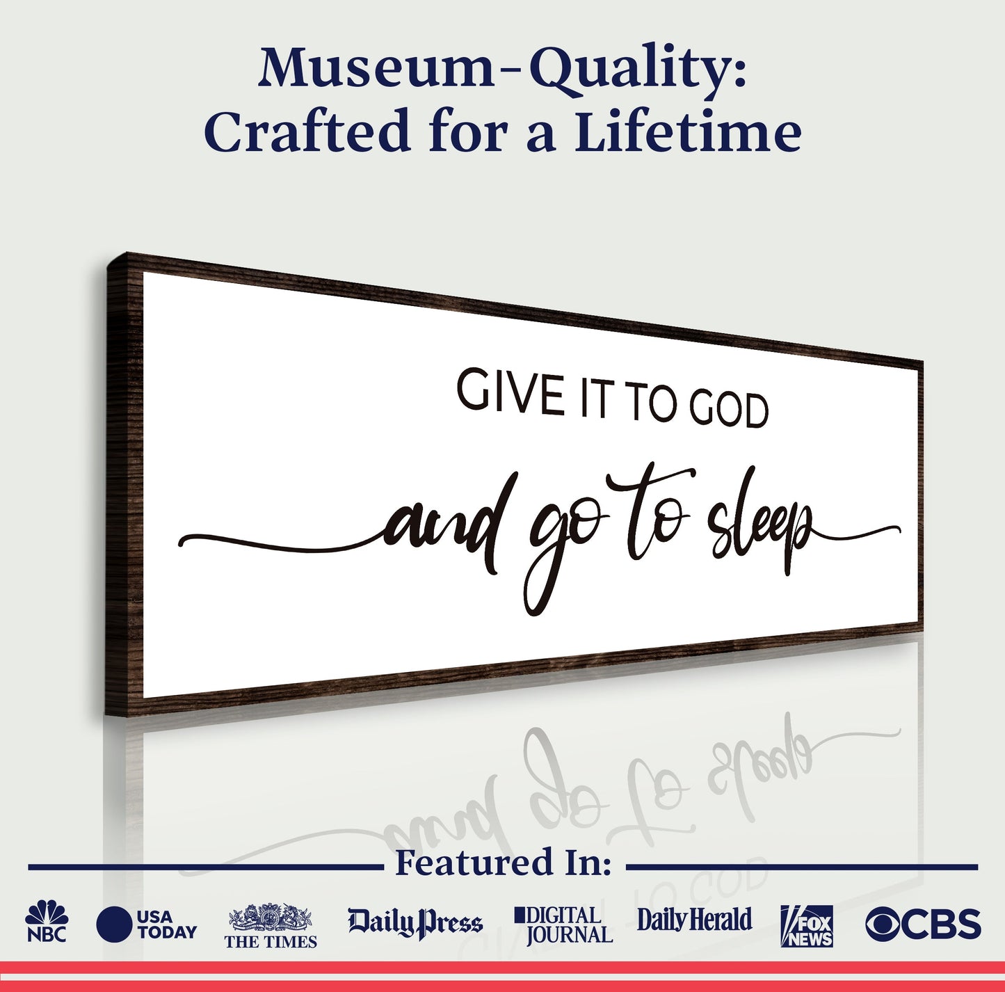 Give It to God Canvas Wall Art Sign