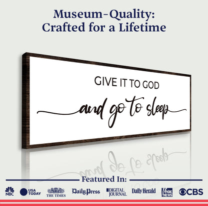 Give It to God Canvas Wall Art Sign