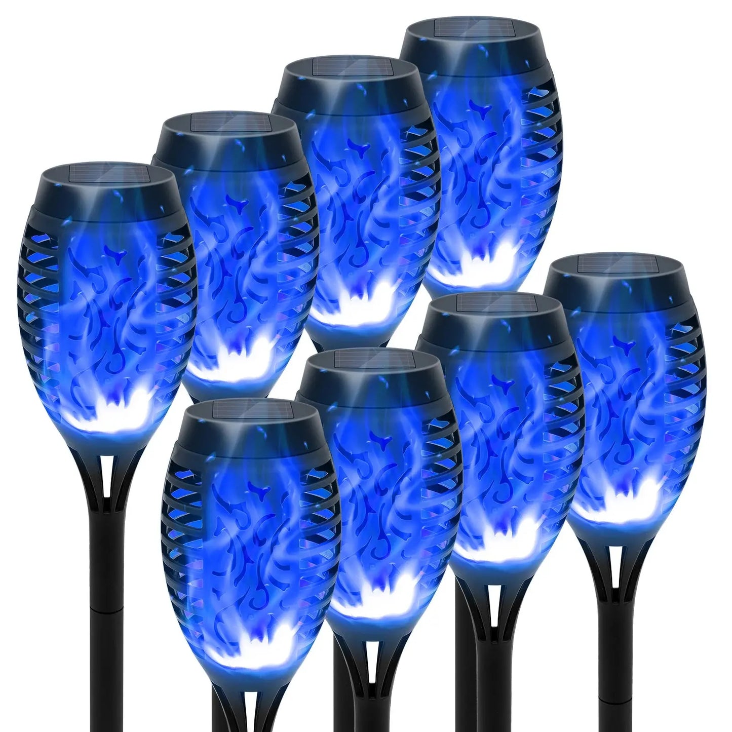 Light Up the Night, Naturally — Solar Flickering Flame Torch Pathway Lights, Sets of 4, 6, 8 & 12 comfydesigners