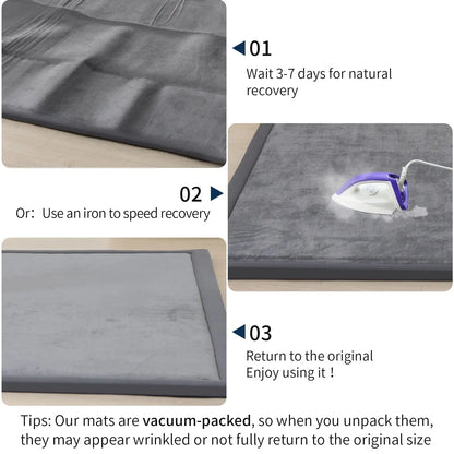 Soft Velvet Padded Minimalist Rug comfydesigners