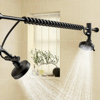 Dual High Pressure Shower Head with Adjustable Slider comfydesigners