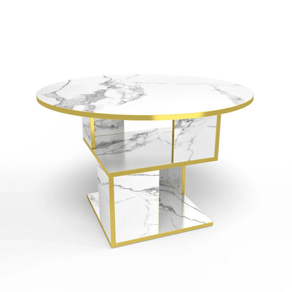 3-Tier Round Coffee Table with Storage comfydesigners