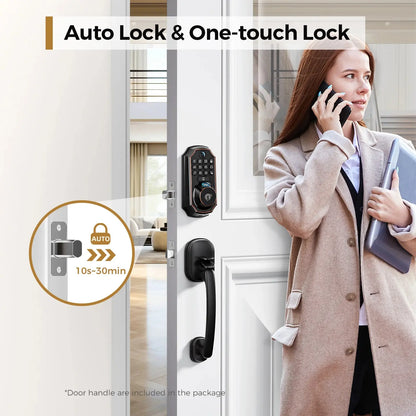 ARPHA Smart Lock D289H Smart WiFi Keyless Door Lock with Camera 5 in 1 Camera Fingerprint Entry App-Controlled Auto-Lock System comfydesigners