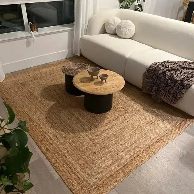 Handwoven Jute Reversible Area Rug comfydesigners