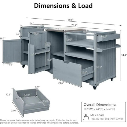Outdoor Kitchen Island with Griddle/Grill Storage comfydesigners