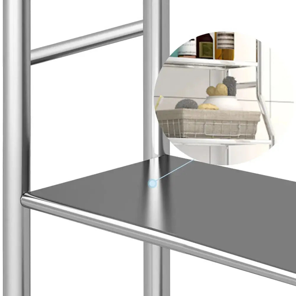 Turn Dead Space into Smart Storage — 3-Tier Over-the-Toilet Shelf with Towel Hooks & Paper Holder comfydesigners