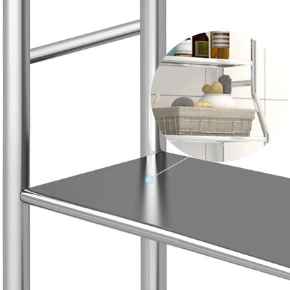Turn Dead Space into Smart Storage — 3-Tier Over-the-Toilet Shelf with Towel Hooks & Paper Holder comfydesigners