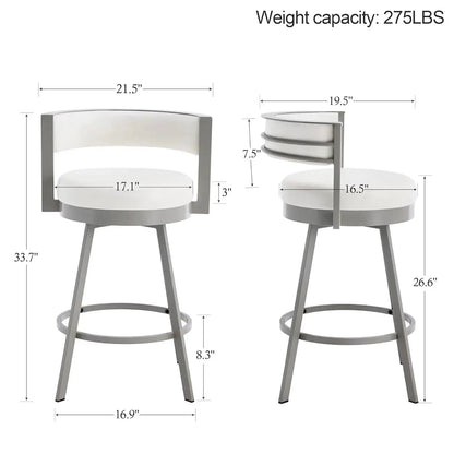 Counter Height Swivel Bar Stools, Set of 4 comfydesigners