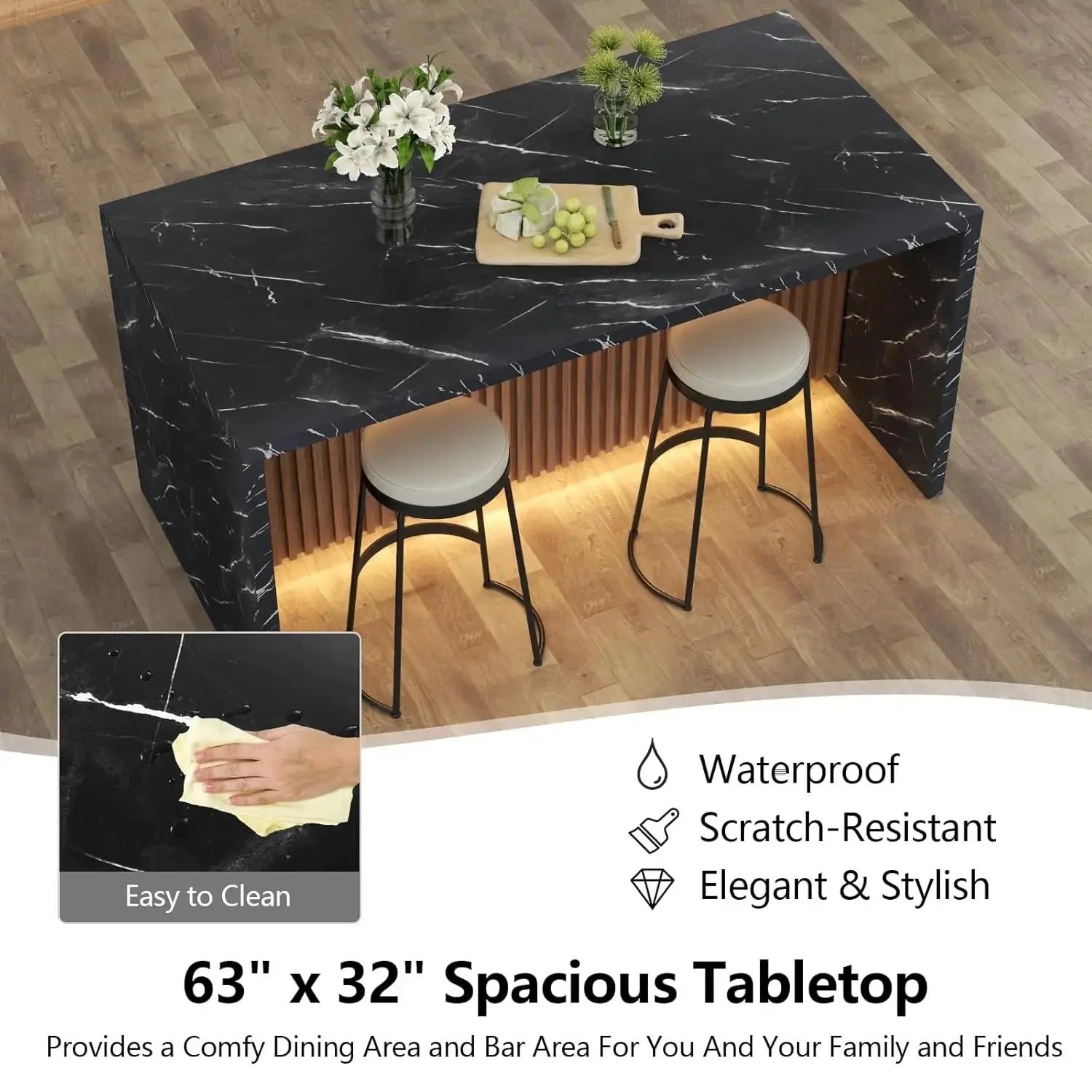 Faux Marble Dining Table comfydesigners
