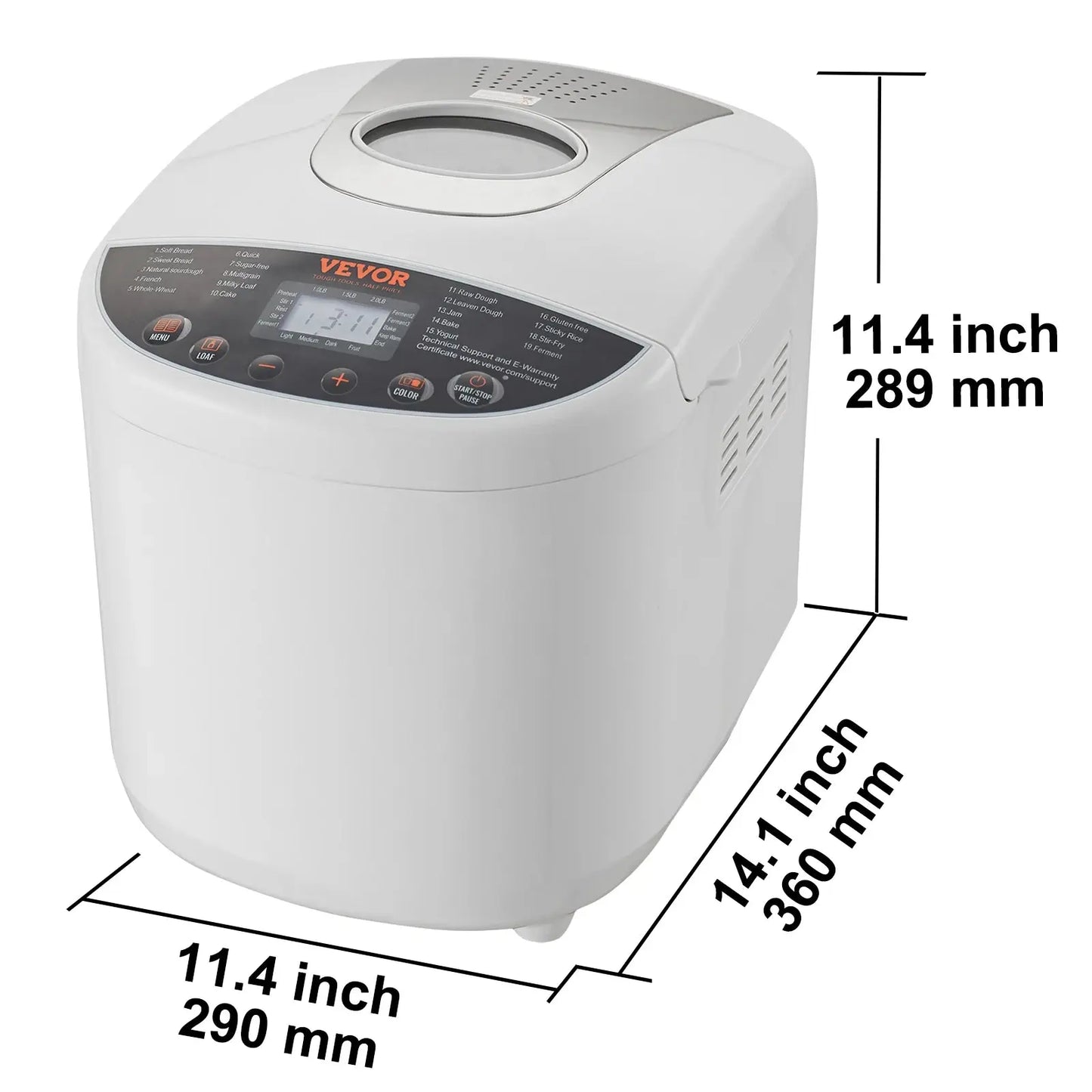 15-in-1 Bread Maker & Dough Machine | Fresh-Baked Loaves at the Push of a Button comfydesigners