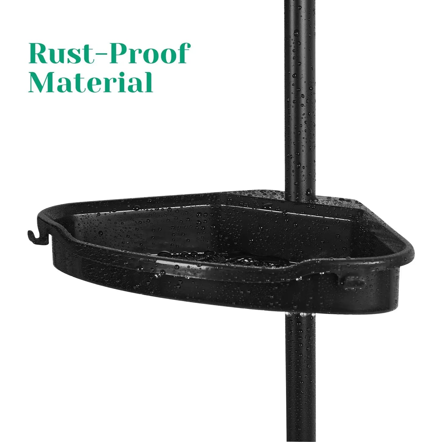 Your Shower. Finally Organized. — 4-Tier Tension Pole Corner Shower Caddy with Self-Draining Shelves comfydesigners