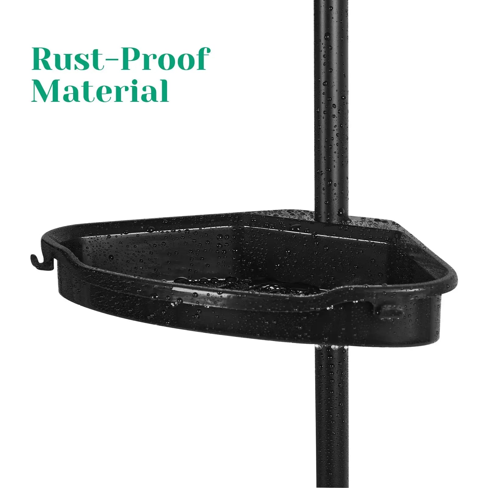 Your Shower. Finally Organized. — 4-Tier Tension Pole Corner Shower Caddy with Self-Draining Shelves comfydesigners