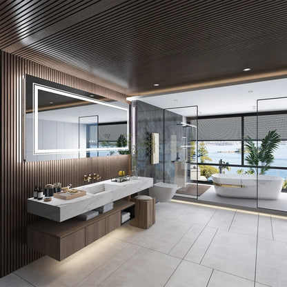 LED Backlit Bathroom Mirror | Dimmable, Anti-Fog, Touch Control comfydesigners