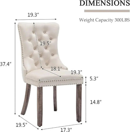 Velvet Dining Chairs, Upholstered with Deep Button Tuffed Back comfydesigners