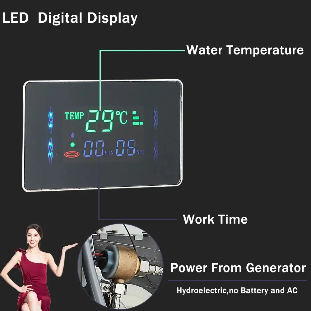 6 Modes Intelligent LED Bathroom Shower Panel comfydesigners