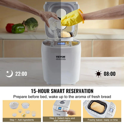 15-in-1 Bread Maker & Dough Machine | Fresh-Baked Loaves at the Push of a Button comfydesigners