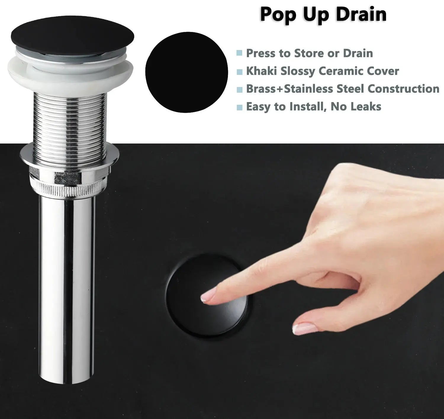 Stone Resin Vessel Sink with Waterfall Faucet | 22.6" European-Inspired Countertop Bathroom Sink comfydesigners