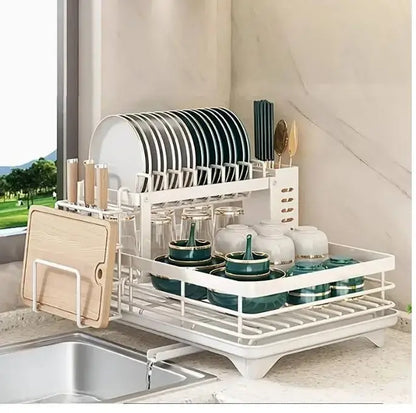 Double-Tier Utensil Rack & Draining Board comfydesigners