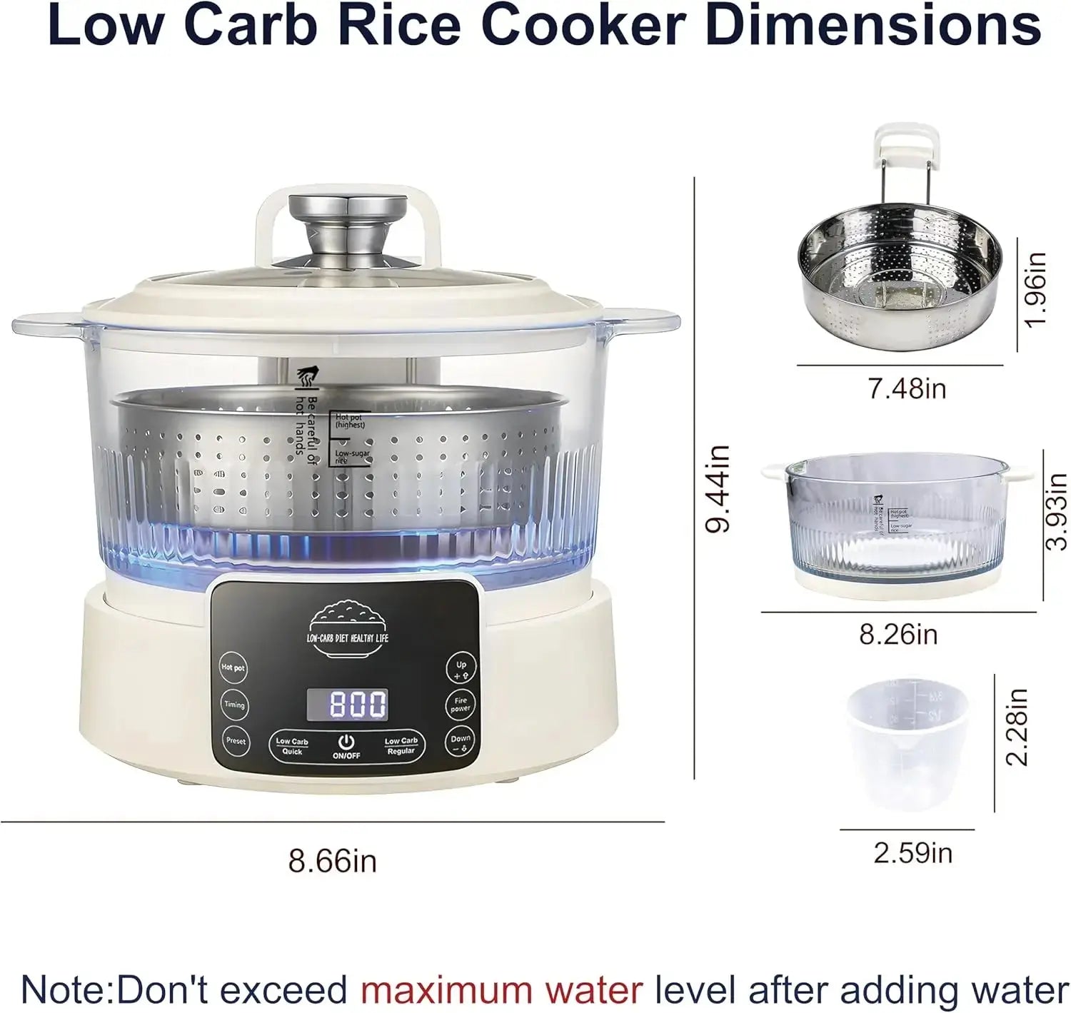3L Multifunction Rice Cooker comfydesigners