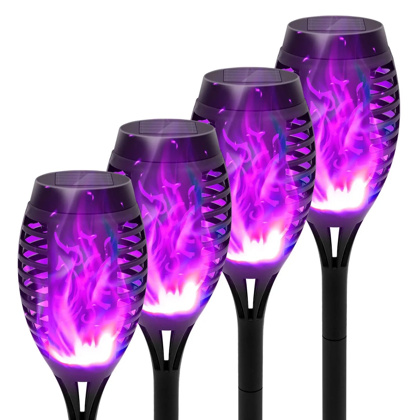 Light Up the Night, Naturally — Solar Flickering Flame Torch Pathway Lights, Sets of 4, 6, 8 & 12 comfydesigners