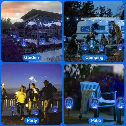 Light Up the Night, Naturally — Solar Flickering Flame Torch Pathway Lights, Sets of 4, 6, 8 & 12 comfydesigners