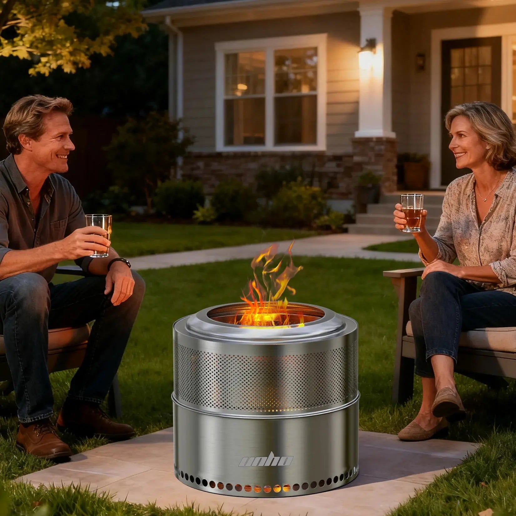More Fire. Less Smoke. All the Memories. — Large Portable Stainless Steel Wood-Burning Fire Pit comfydesigners
