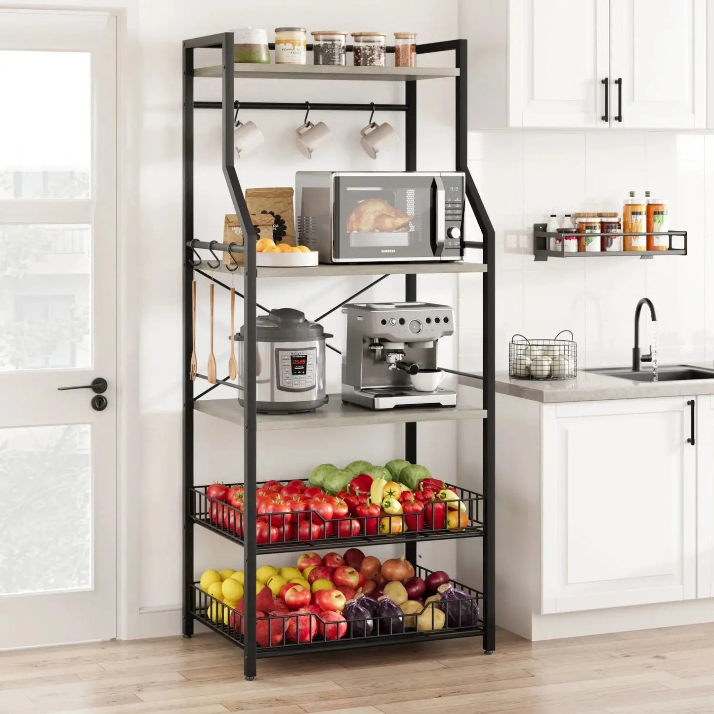 Kitchen Bakers Rack/Microwave Oven Stand comfydesigners