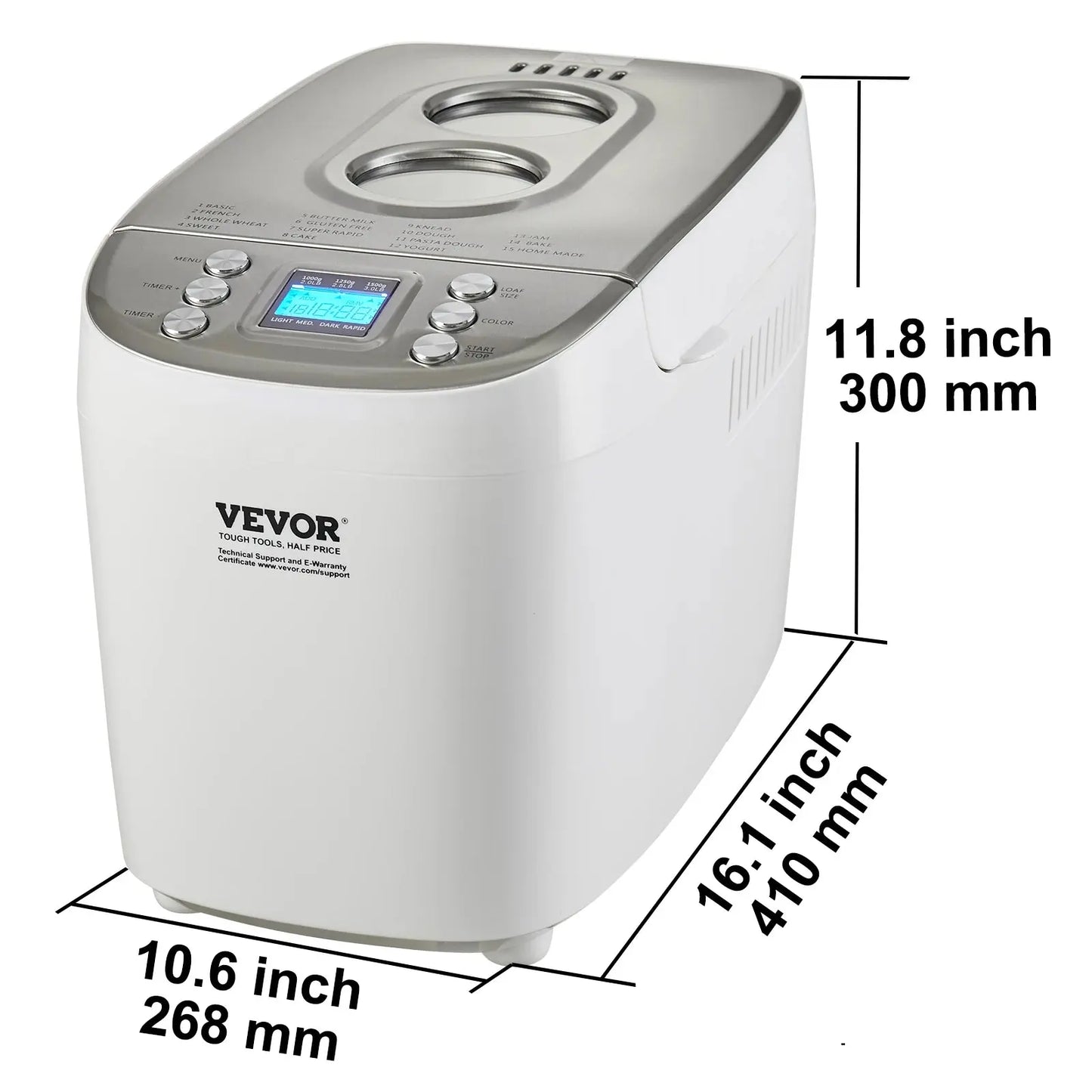15-in-1 Bread Maker & Dough Machine | Fresh-Baked Loaves at the Push of a Button comfydesigners