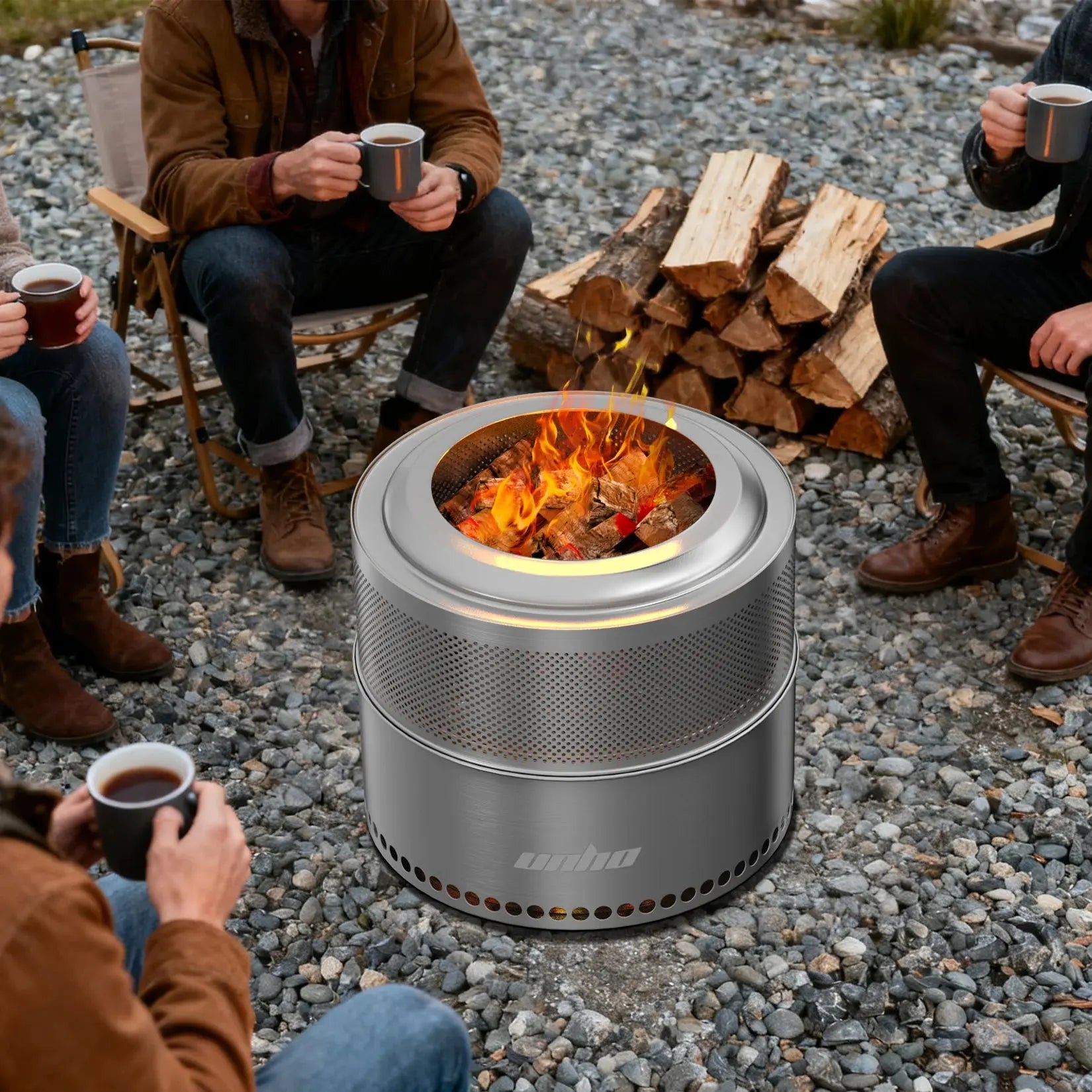 More Fire. Less Smoke. All the Memories. — Large Portable Stainless Steel Wood-Burning Fire Pit comfydesigners