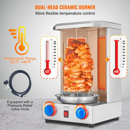 Gas Vertical Shawarma Broiler & Rotisserie Grill comfydesigners