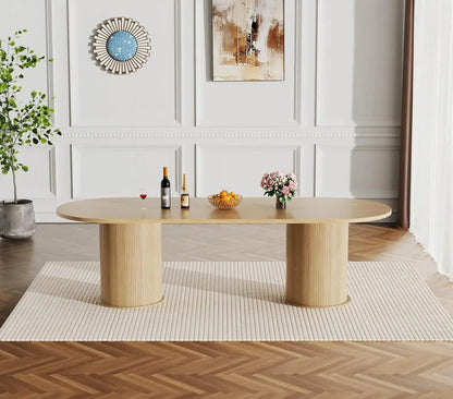 Wooden Extendable Dining Table Set of 8 comfydesigners