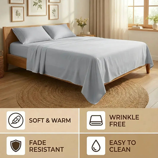 Cooling Bamboo Bed Sheet Set — 300TC Silky Soft, Breathable & Wrinkle-Free comfydesigners