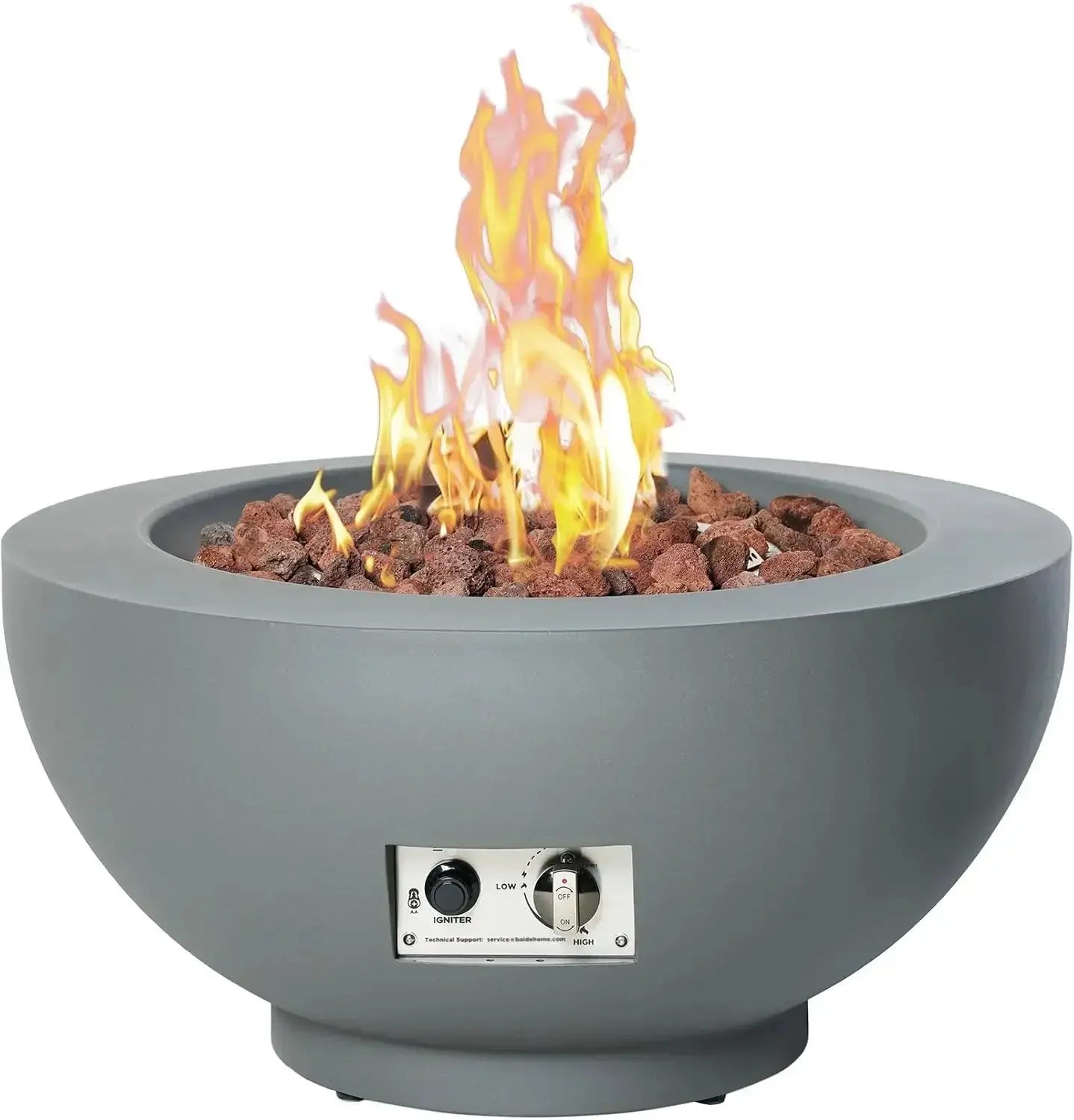 Push a Button. Start the Party. — 28" Propane Fire Pit Table, 58,000 BTU with Convertible Lid comfydesigners