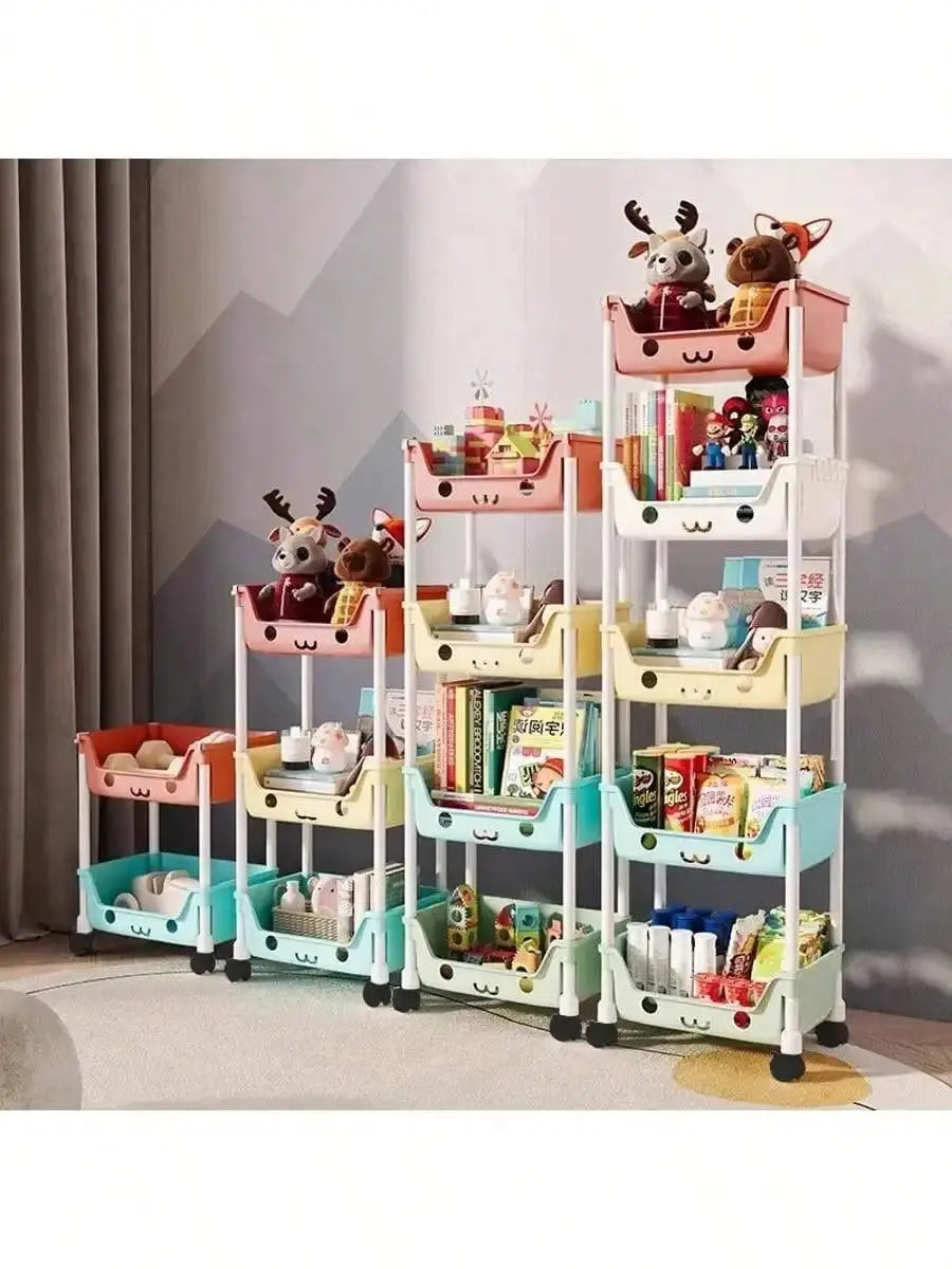 Layered Multifunctional Cute Face Storage Rack comfydesigners