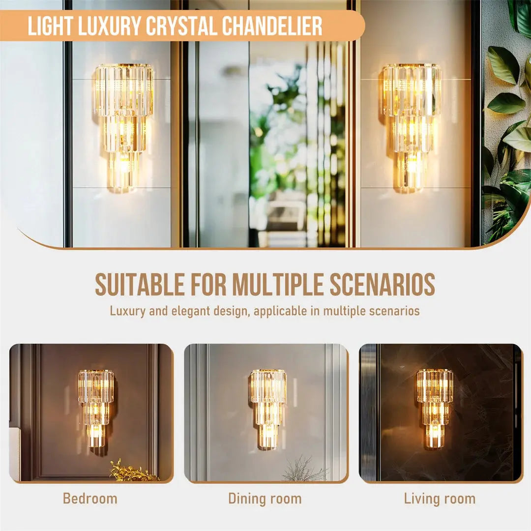 Modern Wall Crystal LED Sconce Light comfydesigners