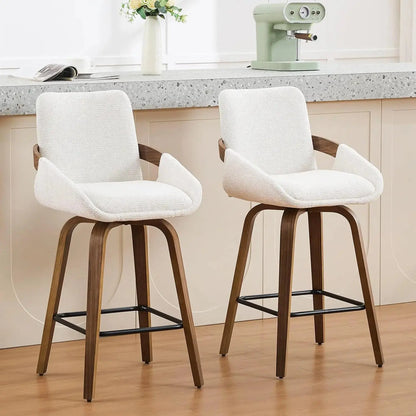 Counter Height Swivel Bar Stools, Set of 2 comfydesigners