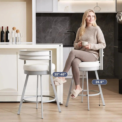 Counter Height Swivel Bar Stools, Set of 4 comfydesigners