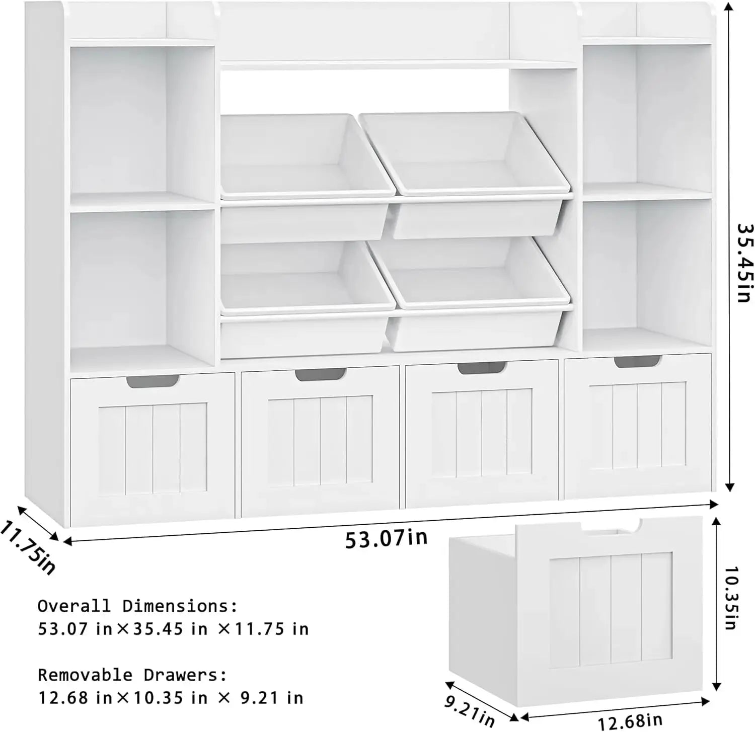 Where Every Toy Has a Happy Home — 4-in-1 Kids Toy Organizer with Drawers, Bins, Cubbies & Shelves comfydesigners