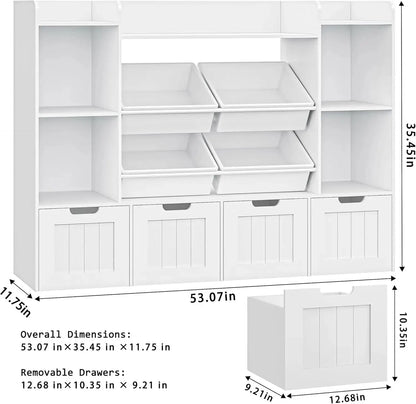 Where Every Toy Has a Happy Home — 4-in-1 Kids Toy Organizer with Drawers, Bins, Cubbies & Shelves comfydesigners