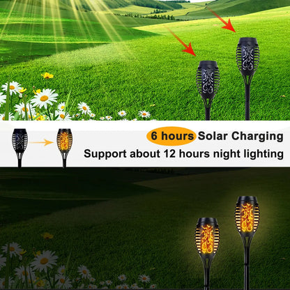 Light Up the Night, Naturally — Solar Flickering Flame Torch Pathway Lights, Sets of 4, 6, 8 & 12 comfydesigners