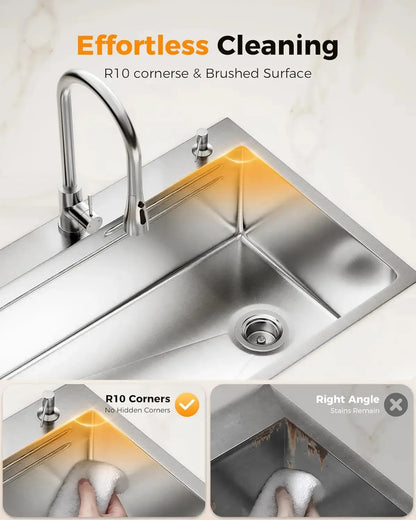 Stainless Steel Workstation Kitchen Sink | Single Bowl comfydesigners