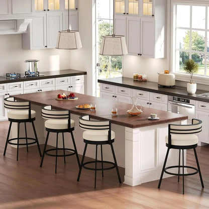 Counter Height Swivel Bar Stools, Set of 4 comfydesigners