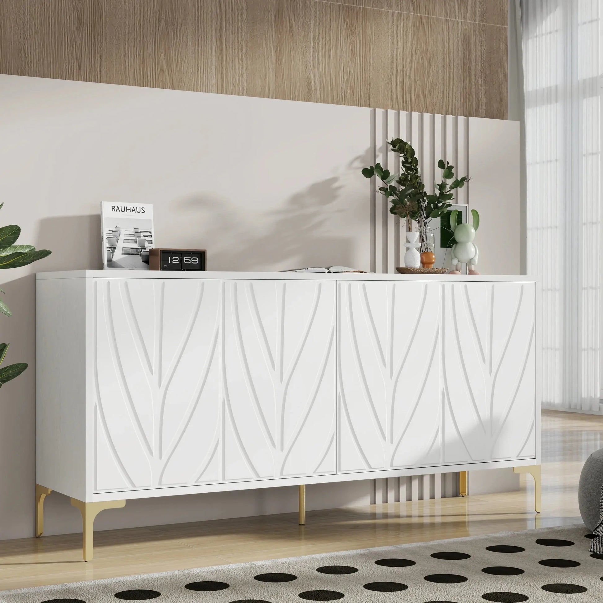 Press-to-Open Design Buffet Cabinet comfydesigners