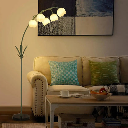 Arc LED Floor Lamp with Flower Design comfydesigners