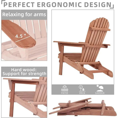 The Chair That Makes Every Backyard Feel Like a Resort — Set of 2 Folding Hemlock Adirondack Chairs comfydesigners