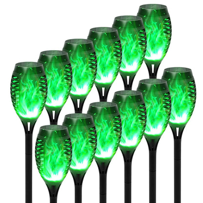 Light Up the Night, Naturally — Solar Flickering Flame Torch Pathway Lights, Sets of 4, 6, 8 & 12 comfydesigners