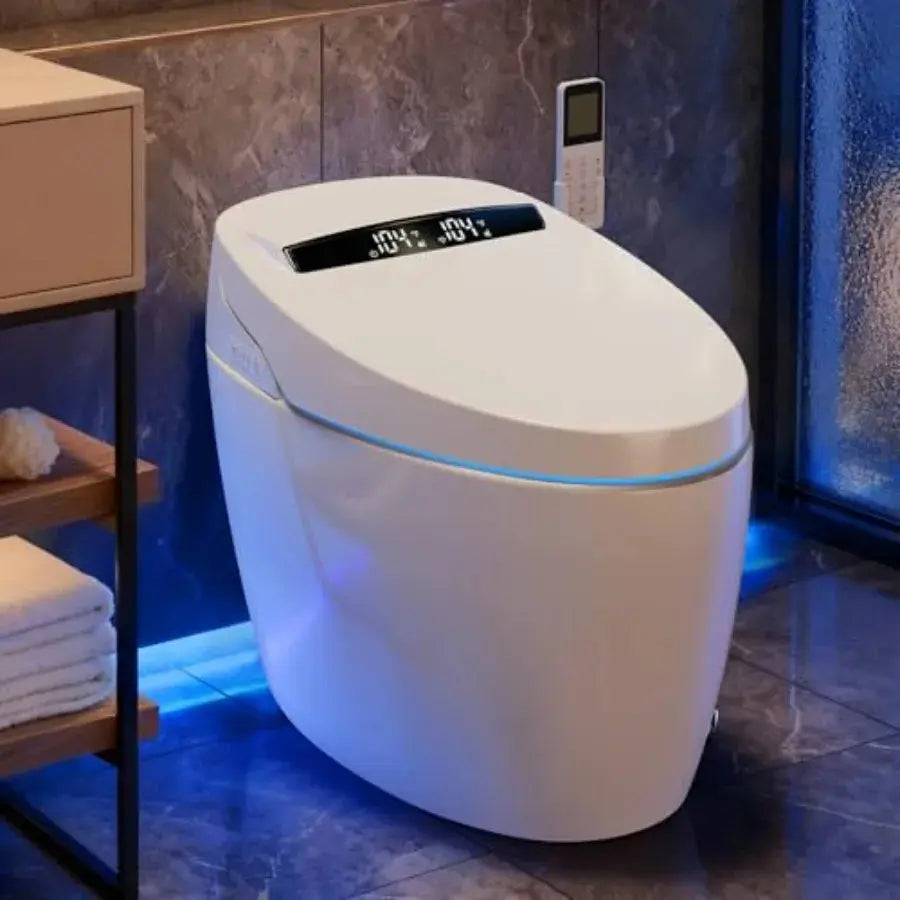 Smart Toilet with Heated Seat and Built-in Bidet Tankless Design comfydesigners
