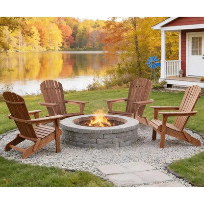 The Chair That Makes Every Backyard Feel Like a Resort — Set of 2 Folding Hemlock Adirondack Chairs comfydesigners