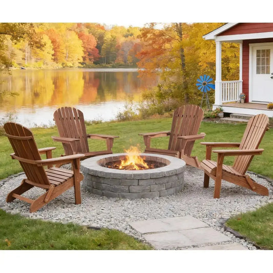 The Chair That Makes Every Backyard Feel Like a Resort — Set of 2 Folding Hemlock Adirondack Chairs comfydesigners