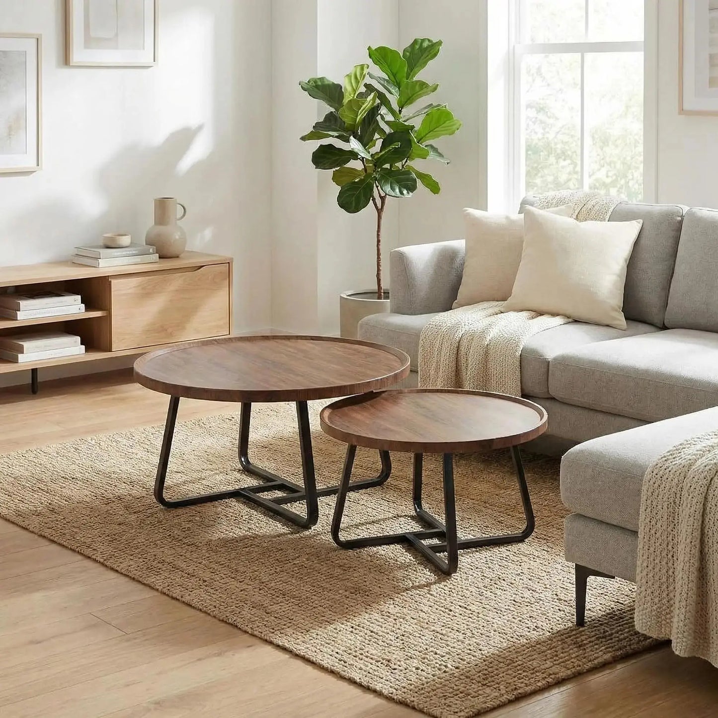 Mid Century Modern Nesting Coffee Table Set comfydesigners